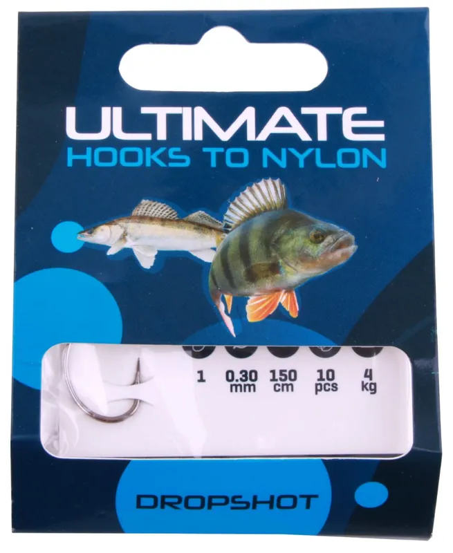 Ultimate Dropshot Rigs 10 stuks size 1 fluorocarbon 0.30mm Hoge Kwaliteit