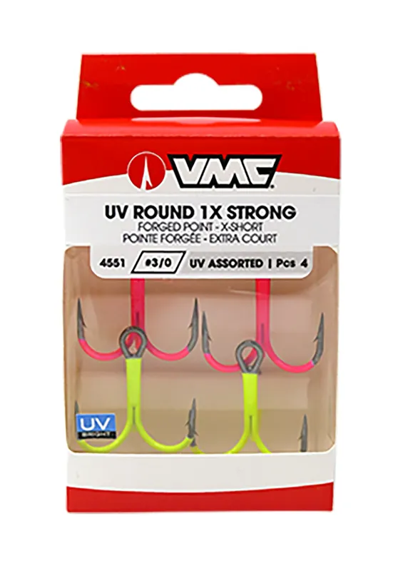Finale Uitverkoop VMC UV Round 1X 4551 Assort Dreggen (4 Stuks) 1/0