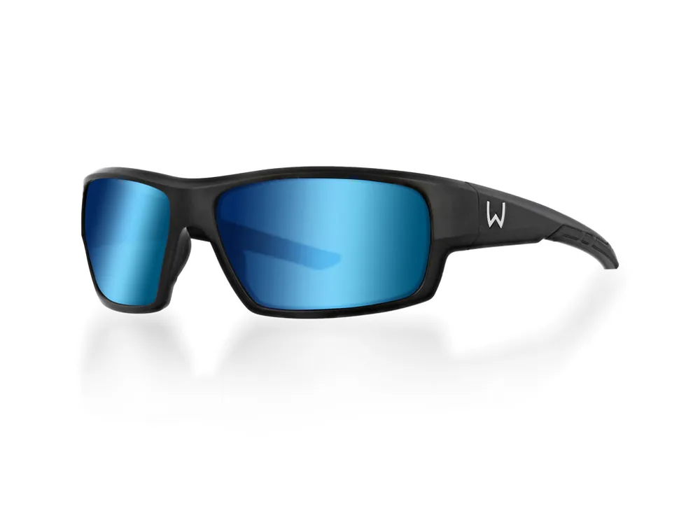 Laatste Versie Westin W6 Sport 10 Matte Black Zonnebril LB Brown LM Silver Flash AR Blue
