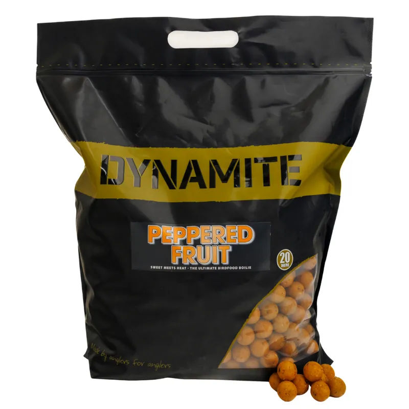 Dynamite Baits Peppered Fruit Boilies (5kg) 15mm Beperkt Aanbod