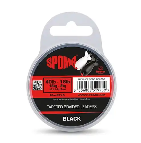 Spomb Tapered Braided Leaders 40lb-18lb (3pcs) Red Exclusieve Aanbieding