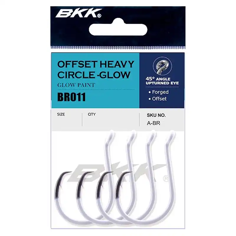 Express Levering BKK Glow Heavy Circle Hooks 6 (10pcs)