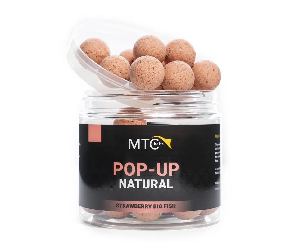 Meest Verkocht MTC Baits Pop-Up Natural Strawberry Big Fish 16mm