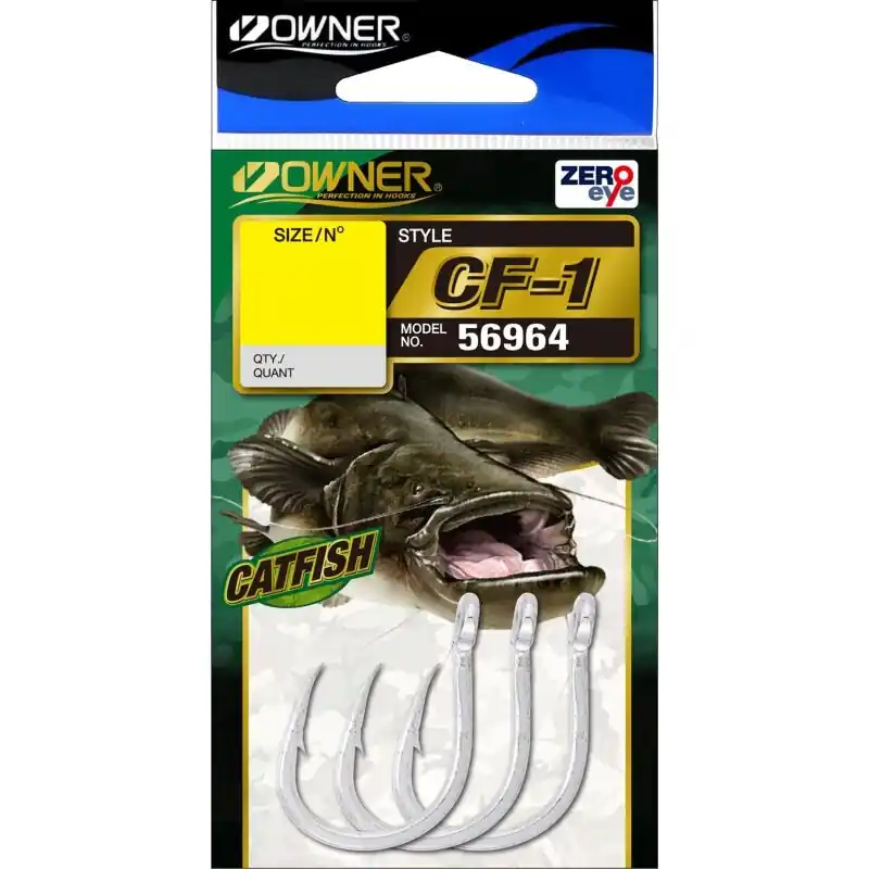Gecertificeerd Owner CF-1 Catfish Haken 9/0 (3 stuks)