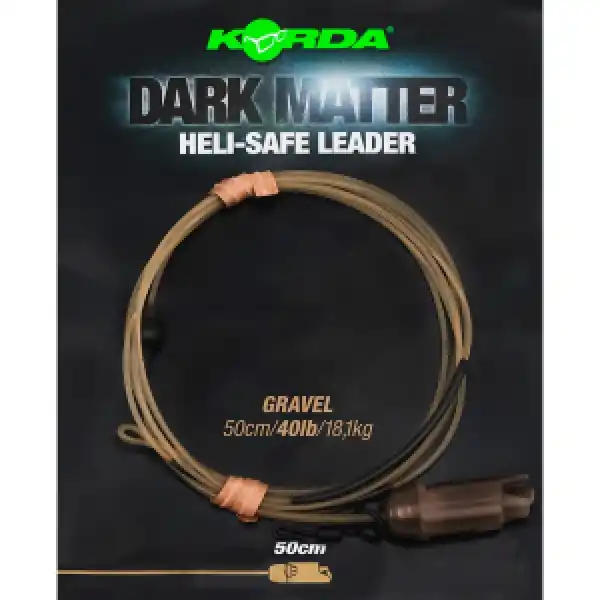 Korda Dark Matter Leader Heli Safe 40lb Heli Safe Weed 40lb 1m Hoge Kwaliteit