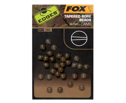 Beperkt Aanbod Fox Edges Camo Tapered Bore Bead 30 stuks 4mm