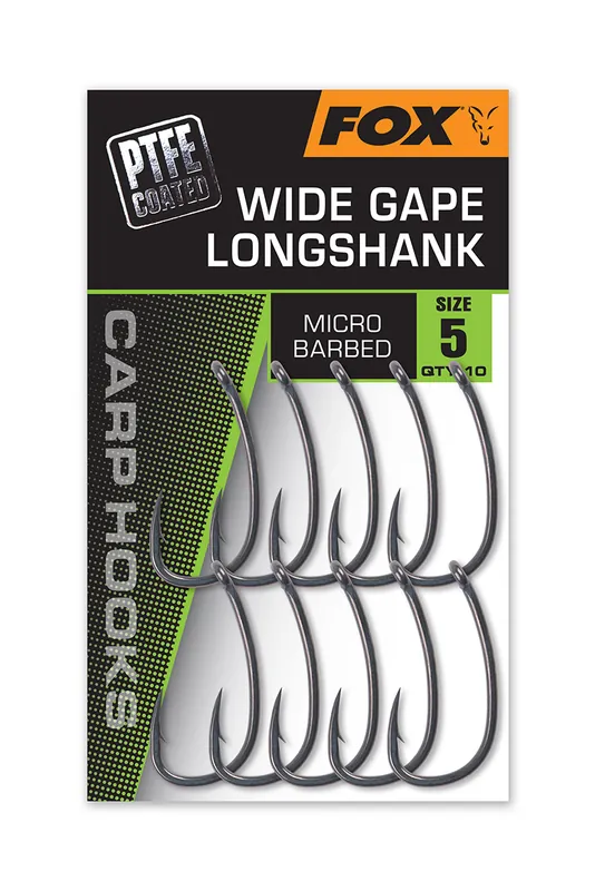 Hoge Kwaliteit Fox Wide Gape Long Shank Karperhaak (10 Stuks) 2