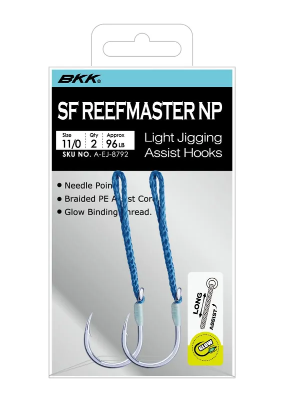 BKK SF Reefmaster NP Long Zeevis Haak (2 Stuks) 4/0 Bestseller