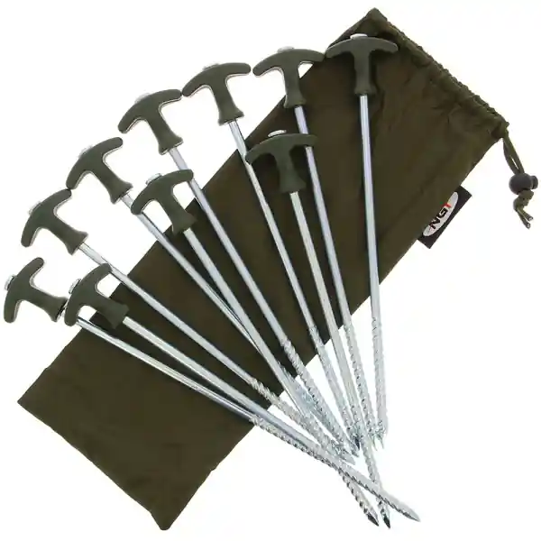 Bestel Nu NGT 10 x 12" Bivvy Pegs Inclusief Case
