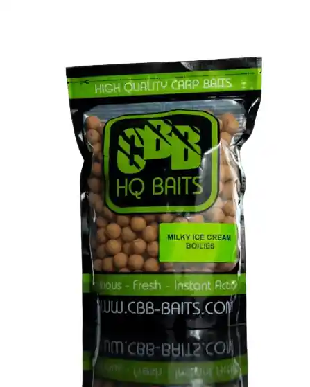 Seizoensaanbieding CBB Milky Ice Cream Boilies (1kg) 10mm