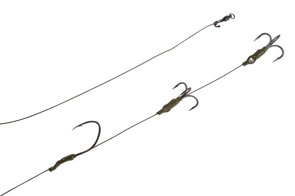 Ultimate Catfish Rig Double Hook # 6/0 Single + 3/0 + 4/0 Treble Goedkoop