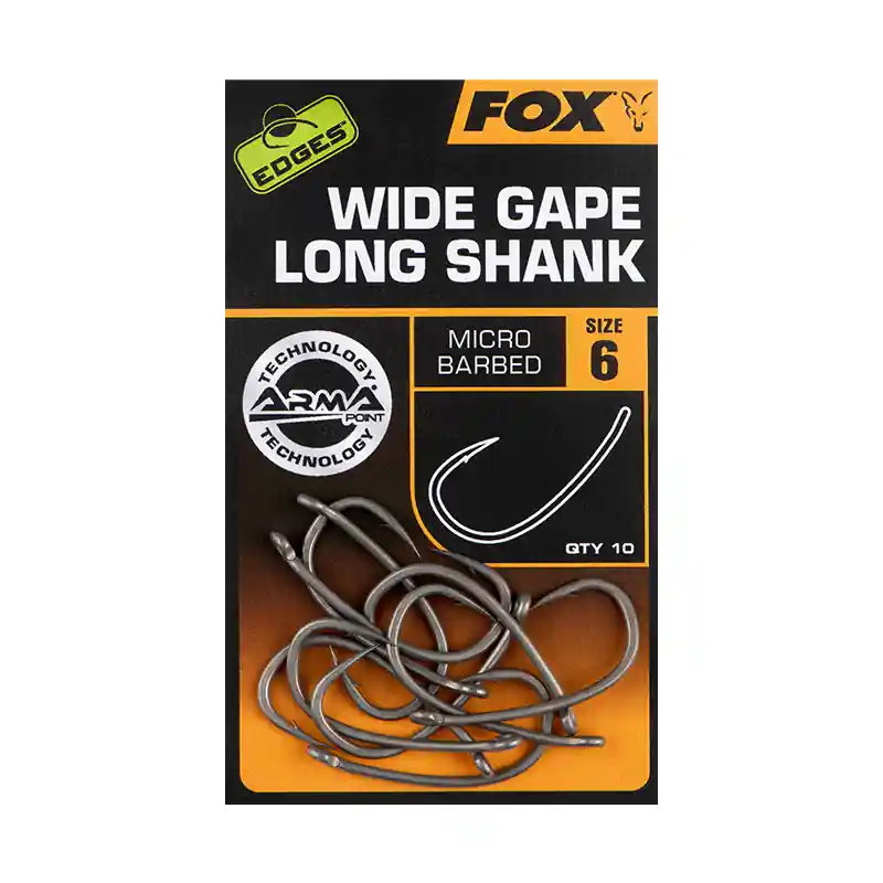 Fox Edges Armapoint Super Wide Gape Long Shank Karper Haak (10 stuks) 4 Koop Online
