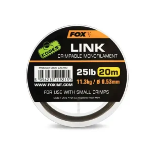 Fox Edges Link Trans Khaki Mono Karper Onderlijnmateriaal (20m) 0.53mm / 25lb Meest Verkocht