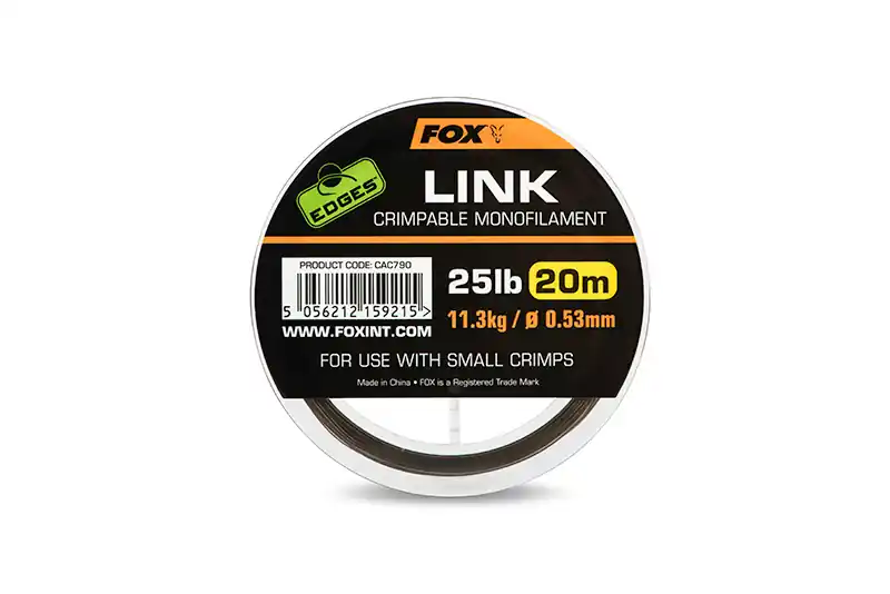 Fox Edges Link Trans Khaki Mono Karper Onderlijnmateriaal (20m) 0.53mm / 25lb Meest Verkocht