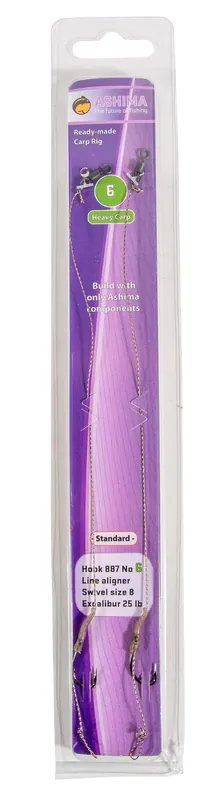 Ashima Heavy Standard Karper Onderlijn (2pcs) 4 Beste Prijs