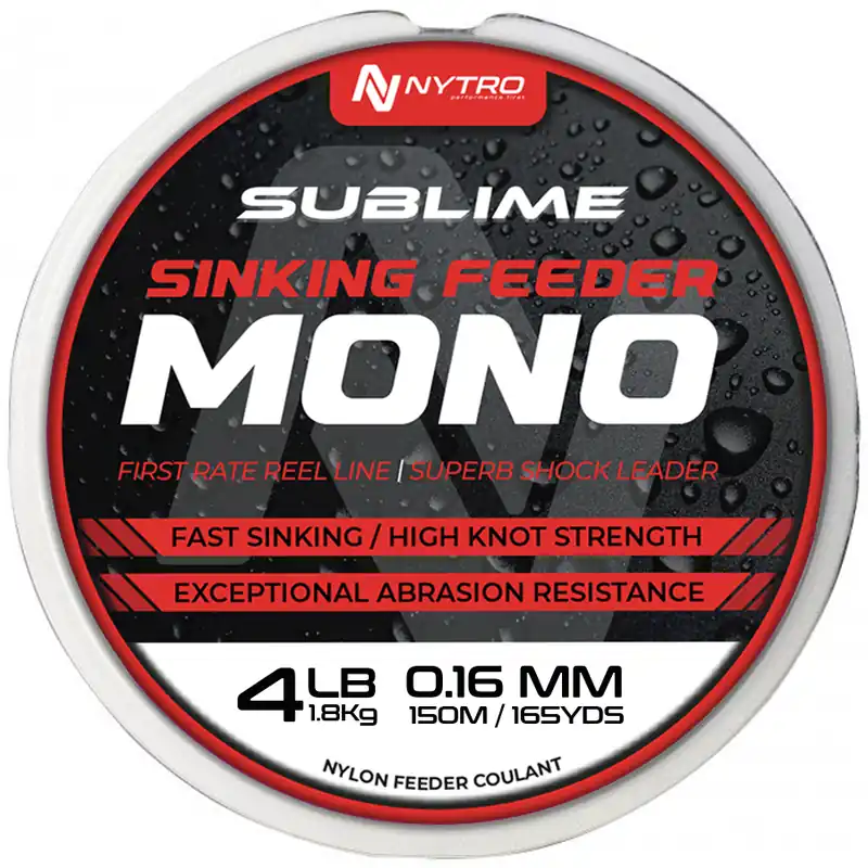 Nytro Sublime Sinking Feeder Mono Nylon 150m 0.33mm (8.6kg) Finale Uitverkoop