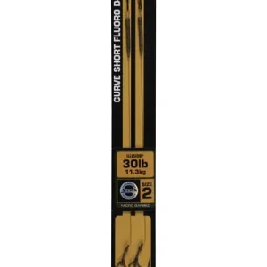 Weekendaanbieding Fox Edges Curve Short Fluoro D-Rig Illusion 30lb Haakmaat 2 (2 stuks)