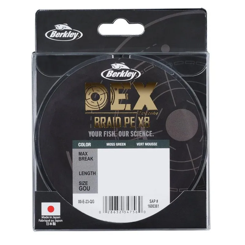 Berkley Dex X8 PE Gevlochten Lijn Moss Green (300m) 0.12mm/9kg Tijdelijk Beschikbaar