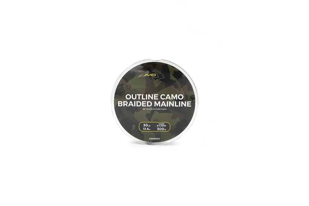 Avid Carp Outline Camo Braided Mainline 0,25mm (13,6kg/30lb) 600m Hete Deal