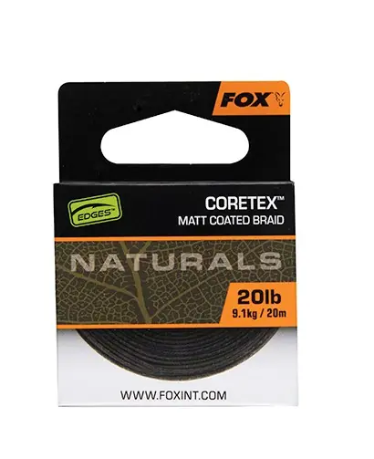 Koop Vandaag Fox Edges Naturals Coretex Hooklink Onderlijnmateriaal (20m) 20lb/9.1kg