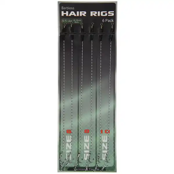 NGT Mixed Hair Rigs Barbless (Maat 6, 8 en 10) Op = Op