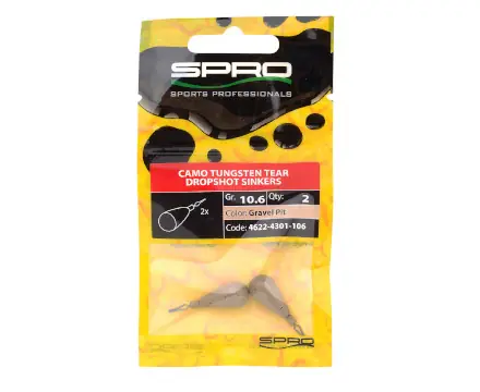 Flitsaanbieding Spro Camo Tungsten Tear Dropshot Sinkers 3.5g