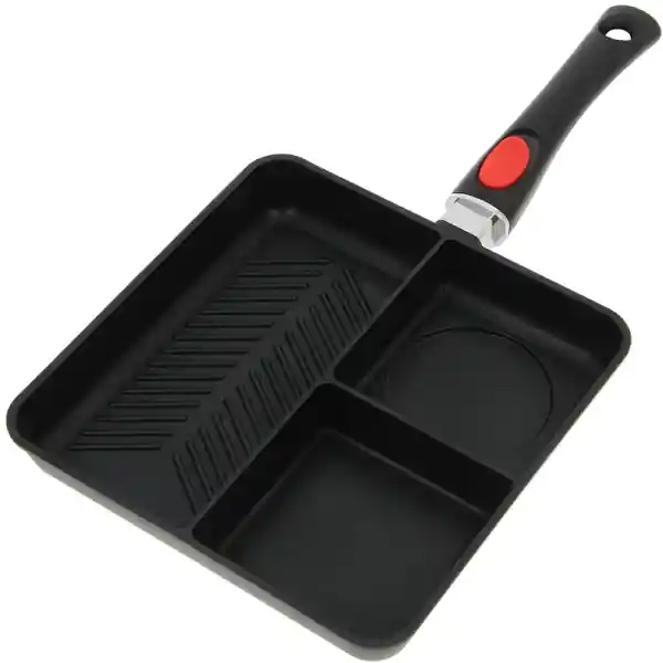 Direct Beschikbaar NGT 3 Vaks bakpan (25,5x25,5x4,5cm)