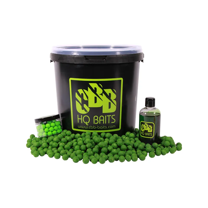 CBB Pistachio 'Ready To Fish' 14mm Boilie Bucket Express Levering