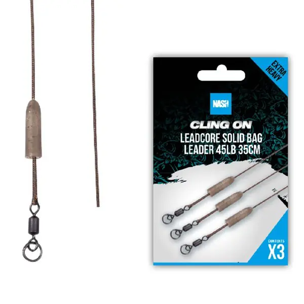 Nash Cling On Leadcore Solid Bag Leader 45lb (35cm) (3 Stuks) Fabrieksprijs