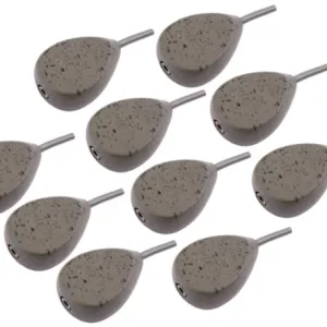Dagaanbieding NGT Gecoat Camo Lood Inline Flat Pear (10 stuks) 30g