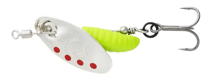Uitverkoop Savage Gear Grub Spinner #1 (3.8g) Silver Red Lime