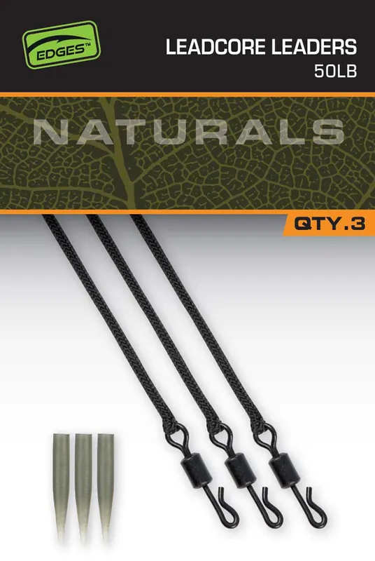 Fox Naturals Leadcore Leaders 75cm (50lb) (3 stuks) Rechtstreeks Van De Fabrikant