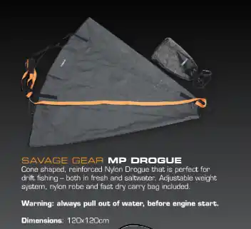Gratis Retour Savage Gear MP Drogue L Driftzak 120cm x 120cm