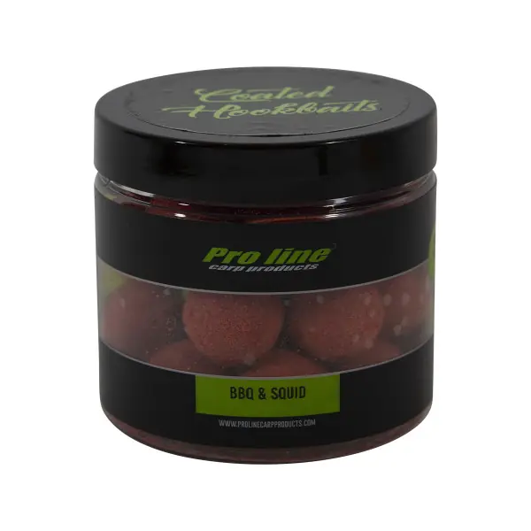 Pro Line Coated Hookbaits BBQ & Squid (200ml) 15mm core Finale Uitverkoop