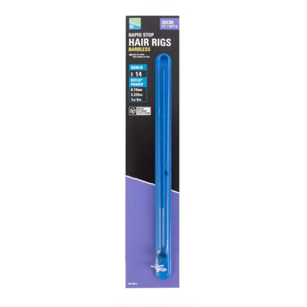 Express Levering Preston KKM-B Mag Store Rapid Stop Hair Rigs 38cm (8 stuks)