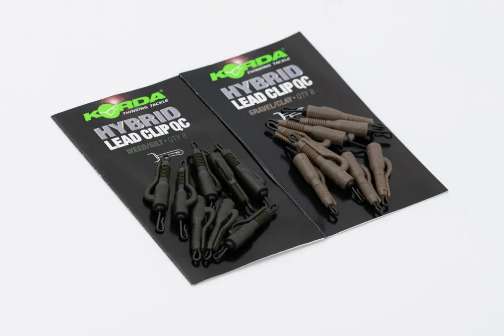 Korda QC Hybrid Lead Clip (8pcs) Gravel / Clay Goedkoop