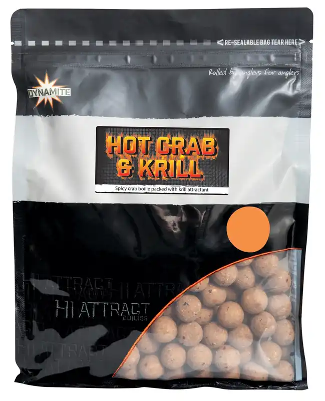 Veilige Betaling Dynamite Baits Hot Crab & Krill Boilies (1kg) 15mm