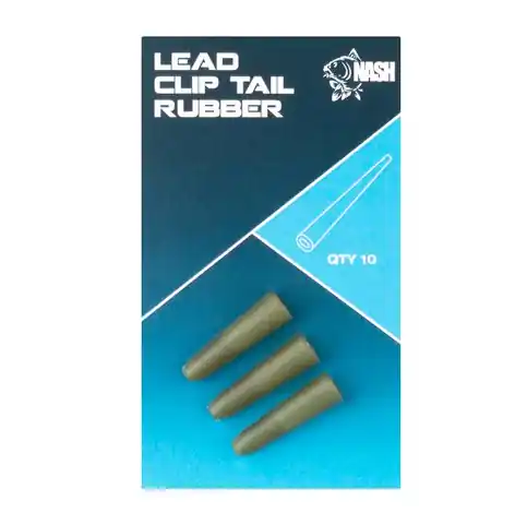 Shop Nu Nash Lead Clip Tail Rubber (10 stuks) Camou Green