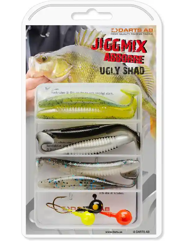 Hoge Kwaliteit Darts Jiggmix Ugly Shad met softbaits en jigheads!