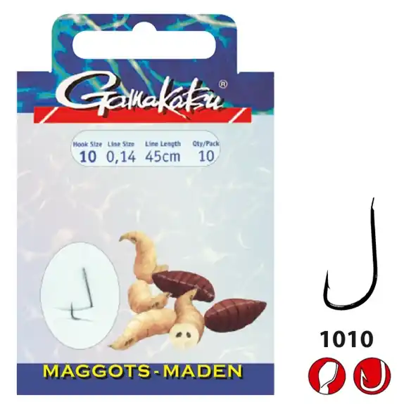 Beperkte Voorraad Gamakatsu Maggots Brons 45cm LS-1010 014 (12mm) (10 stuks)