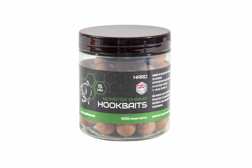 Hoge Kwaliteit Nash Monster Shrimp Hard Hookbaits (125g) 15mm