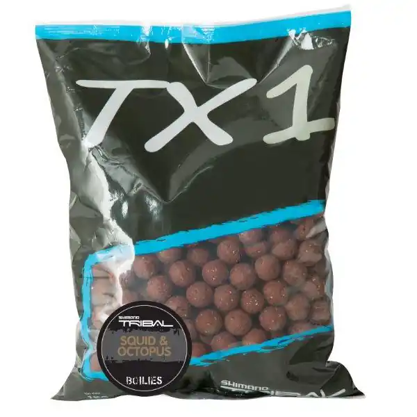 Shimano TX1 Boilies Squid & Octopus - 3 zakken voor de prijs van 2! 20mm 5kg (2+1) Lage Kosten