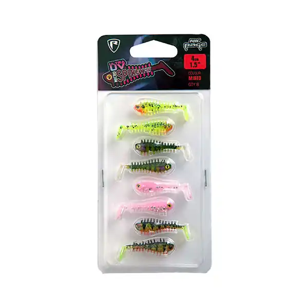 Populair Fox Rage Micro Spikey Fry UV Mixed Colour Pack 8pcs