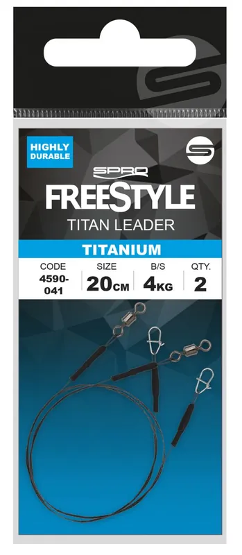 Spro Freestyle Titan Titanium Leader 0,24mm/4kg 20cm Direct Beschikbaar