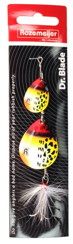 Hoge Kwaliteit Rozemeijer Dr. Blade Tandem Spinner #3 & #5 (10g) Speckled Red Head