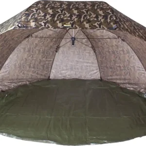 Faith Oval Brolly | 60 Inch | Oval Paraplu | Shelter | Incl. Grondzeil en Stormpalen | 3.00m | Camouflage Beste Prijs