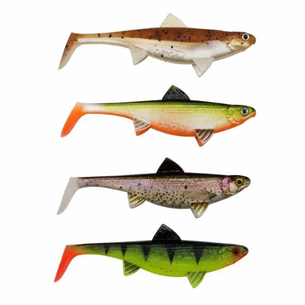 Senshu Real Fin Shad 8 | Mix Pack | 8cm | 11g | 4 Stuks Seizoensaanbieding
