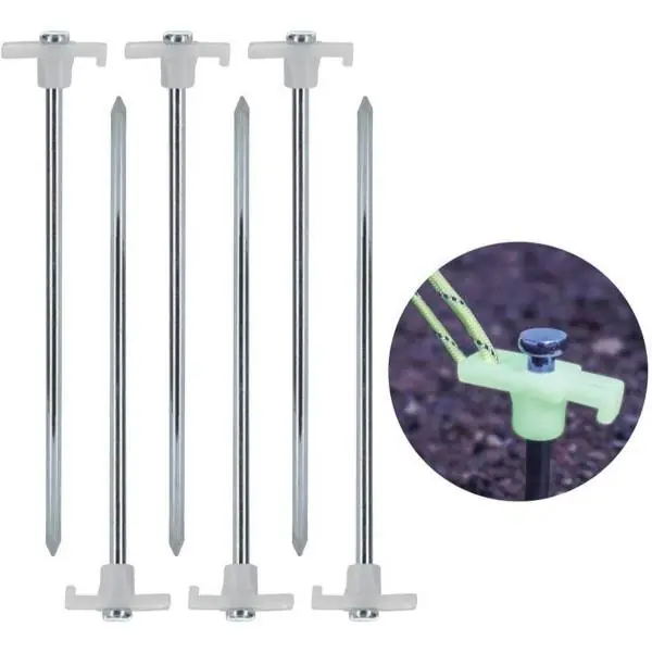 Eurocatch Outdoor Bivy Peg Set Lichtgevend | Haringset | 10 Stuks Actieprijs