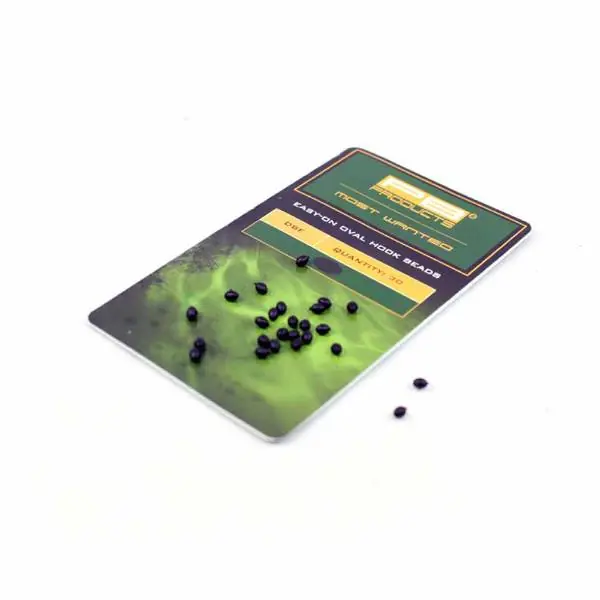 Populair PB Products Easy-on Oval Hook Beads | Dull Black Finish | 30 Stuks