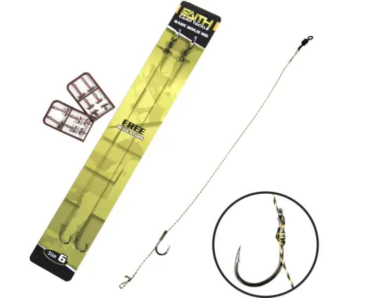Faith Basic Boilie Rig | Maat 6 - 2 onderlijnen per verpakking Beste Prijs